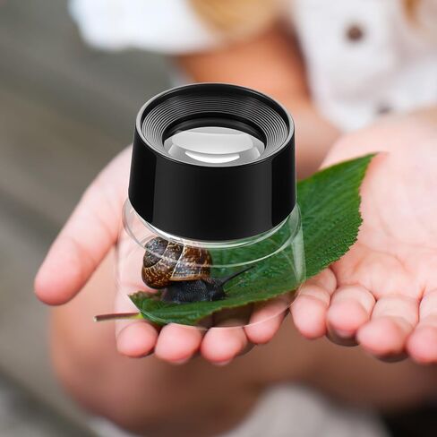 Ceenna 3 Pcs 10x Power Pre Focused Stand Magnifier, Hands Free Black Magnifying Loupes for Viewing Insects, Plants, Coins, Stamps, Maps, Fine Print and Nature Animal Observation in Saudi Arabia