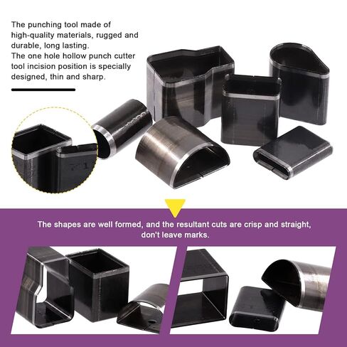 أداة قطع مجوفة من Swpeet 55 قطعة ووسادة قطع مع سكين حرفية ومطرقة، مجموعة أدوات قطع مجوفة للثقب من الجلد، أداة قطع يدوية مع حقيبة in Kuwait