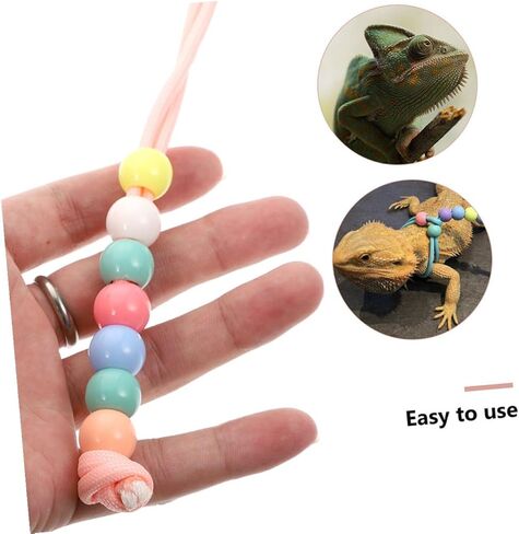 POPETPOP 3pcs Lizard Harness and Leash Set, Adjustable Glow-in-The-Dark Reptile Traction Rope for Bearded Dragons and Small Pets Outdoor Walking and Travel in Saudi Arabia