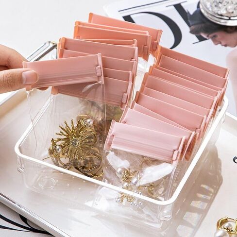 10PCS Tarnish Jewelry Storage Bags, Clear Plastic Jewelry Pouches Organizer in Saudi Arabia