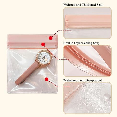 10PCS Tarnish Jewelry Storage Bags, Clear Plastic Jewelry Pouches Organizer in Saudi Arabia