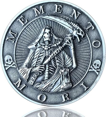 عملة تحدي Carpe Diem وMemento Mori - رمز من سبائك الزنك مقاس 1.57 بوصة لانعكاس الحياة والتحفيز in Kuwait