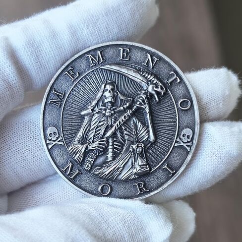 عملة تحدي Carpe Diem وMemento Mori - رمز من سبائك الزنك مقاس 1.57 بوصة لانعكاس الحياة والتحفيز in Kuwait