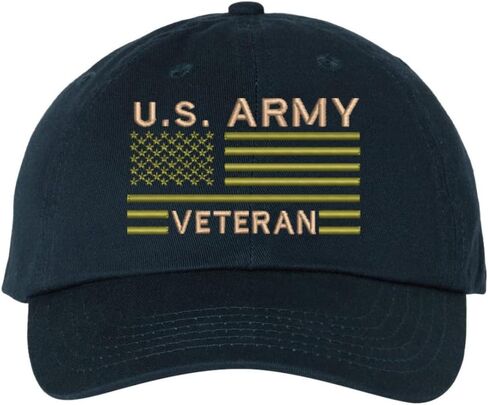 US Army Veteran USA Flag Embroidered Dad Hat Unstructured USA Army Military Vet Adjustable Baseball Cap in Saudi Arabia