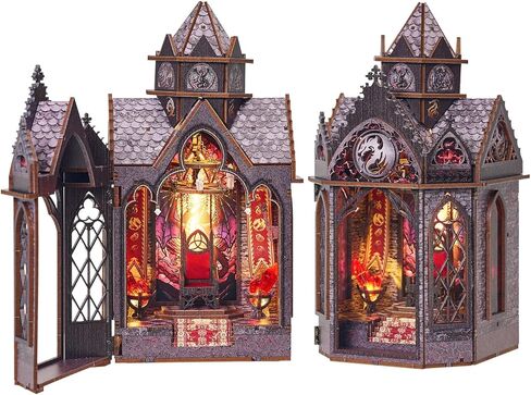 Spire of The Wyrm 3D Book Nook Kit, DIY Miniature House Booknook Dollhouse Kit for Adults and Teens, Book Nook Shelf Insert Decoration, The Tiny House for Home Decor Gift in Saudi Arabia