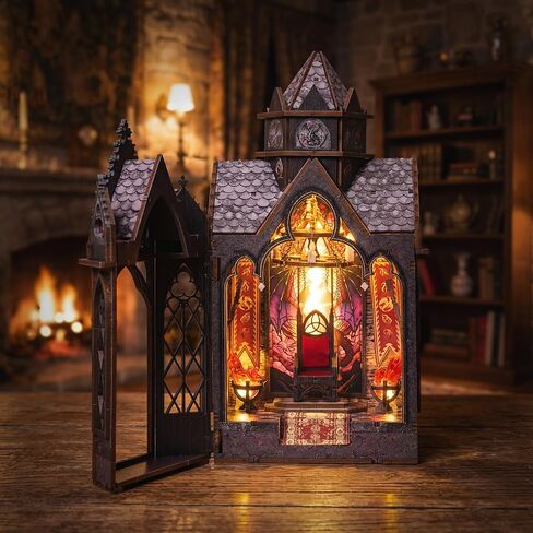 Spire of The Wyrm 3D Book Nook Kit, DIY Miniature House Booknook Dollhouse Kit for Adults and Teens, Book Nook Shelf Insert Decoration, The Tiny House for Home Decor Gift in Saudi Arabia