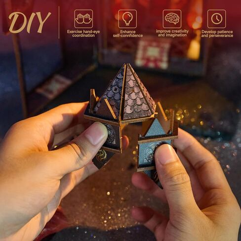 Spire of The Wyrm 3D Book Nook Kit, DIY Miniature House Booknook Dollhouse Kit for Adults and Teens, Book Nook Shelf Insert Decoration, The Tiny House for Home Decor Gift in Saudi Arabia