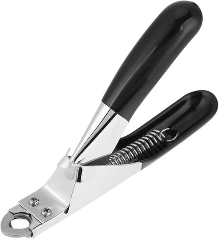 Haofy Pet Nail Scissor 3mm Cutting Edge for Precise Grooming Spring Action Cutting with Safety Guard for Kittens Tiny Dogs Rabbits Birds for Small Pets, Home Use, RV Life (Black) in Saudi Arabia