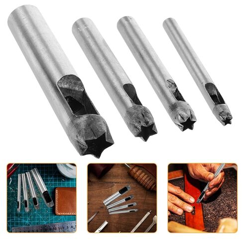 مجموعة أدوات ثقب الثقب على شكل نجمة لثقب الحزام الفولاذي الجلدي للحرف اليدوية اليدوية ثقب الجلد الدقيق لمشاريع الحزام والنسيج in Kuwait