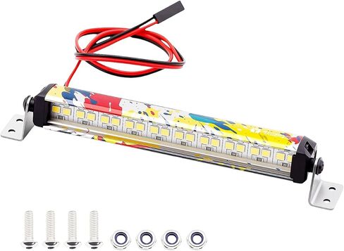 سبلاش أنودة الألومنيوم RC ضوء بار 16 LED 80 مللي متر مجموعة إضاءة السقف لـ 1/10 محوري SCX10 Traxxas TRX4 Arrma Karton Redcat GEN8 1/18 TRX4M Defender in Kuwait
