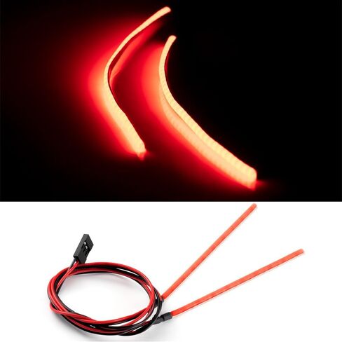 شريط أضواء LED لسيارة MOHERO قابل للقطع RC لجميع سيارات الانجراف RC 1/10 وشاحنة الطرق الوعرة RC (أحمر، 10 سم (3.93")) in Kuwait