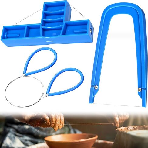 Lanties 3 Pcs Pottery Wire Cutter Tool Set Ceramic Trimmer for Clay with Large Bevel Cutter Small Clay Wire Tool for Pottery Ceramics and Sculpting Handcraft in Saudi Arabia