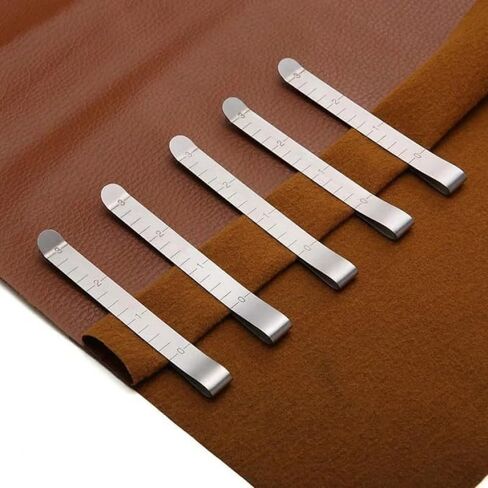 5PCS Hemming Clip Sewing Clip with Measuring Ruler for Sewing Projects Quilting Supplies 3 Inches, Argent in Saudi Arabia