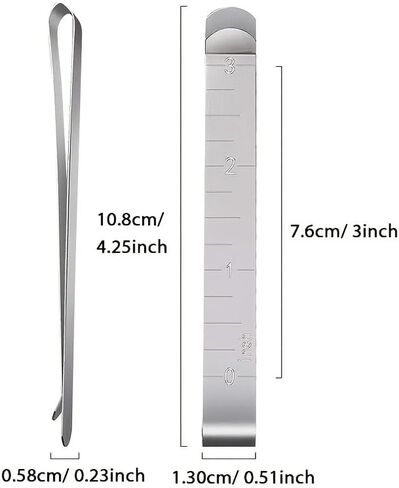 5PCS Hemming Clip Sewing Clip with Measuring Ruler for Sewing Projects Quilting Supplies 3 Inches, Argent in Saudi Arabia