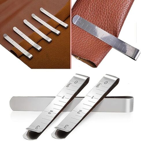 5PCS Hemming Clip Sewing Clip with Measuring Ruler for Sewing Projects Quilting Supplies 3 Inches, Argent in Saudi Arabia