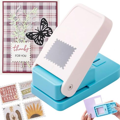Stamp Puncher, Stamp Punch, 1x0.8 inch Postage Stamps Puncher, Scrap a Day Punch, StampCutter HolePunch, Lever Craft Paper Punches for Crafting, DIY Project, Punches That Looks Like a Stamps in Saudi Arabia