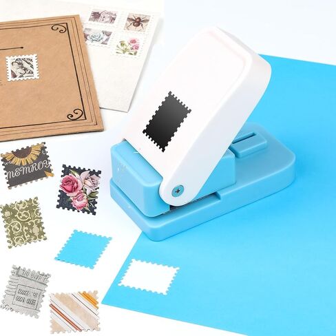 Stamp Puncher, Stamp Punch, 1x0.8 inch Postage Stamps Puncher, Scrap a Day Punch, StampCutter HolePunch, Lever Craft Paper Punches for Crafting, DIY Project, Punches That Looks Like a Stamps in Saudi Arabia