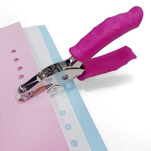 Hole Puncher Single 1/4" Pink Handheld,One Small Circle Punch Shapes,Paper Punches for Crafting,perforadora de Papel,Mini Hold,1 Tiny Whlole Punch, Cardstock,Crafts,Tags, Laminated Cards, Cardstock in Saudi Arabia