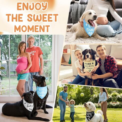 4 PCS Baby Dog Bandana, Big Brother Dog Bandana, Dogs Bandanas for Giving Dogs Lovers Owner Gift (4 Styles) in Saudi Arabia