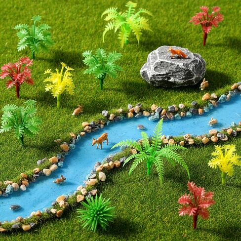 100 قطعة نموذج أشجار نباتات مصغرة مجموعة نباتات نموذجية ملونة مختلطة نماذج أشجار اصطناعية وهمية نماذج ديوراما للغابات المطيرة لوازم شجيرات زهور صغيرة لحديقة الجنية ديوراما قطار مشهد العرض in Kuwait