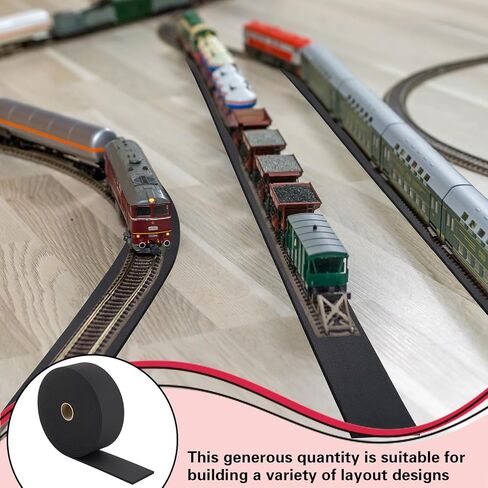Patelai 2 Roll O Scale Track 24 ft Model Train Foam Roadbed Shock Absorption Base for O N Ho Scale Track Layouts in Saudi Arabia