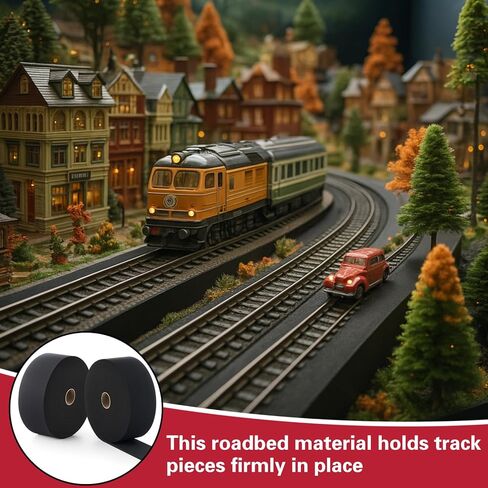 Patelai 2 Roll O Scale Track 24 ft Model Train Foam Roadbed Shock Absorption Base for O N Ho Scale Track Layouts in Saudi Arabia