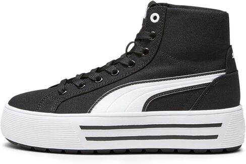 PUMA Womens Kaia Mid Cv Platform Sneakers Shoes Casual - Black in Saudi Arabia