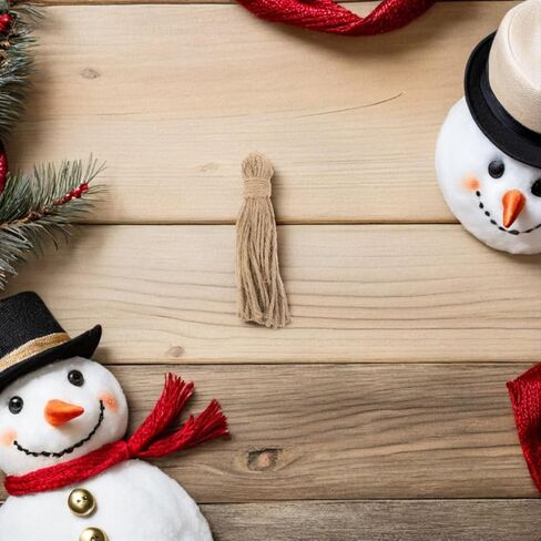 30Pcs Natural Jute Tassels for Wood Beads Christmas Burlap Tassel Jute Rope Crafts DIY Burlap Twine Rope Rustic Garland Projects Decorations in Saudi Arabia