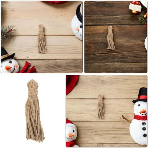 30Pcs Natural Jute Tassels for Wood Beads Christmas Burlap Tassel Jute Rope Crafts DIY Burlap Twine Rope Rustic Garland Projects Decorations in Saudi Arabia