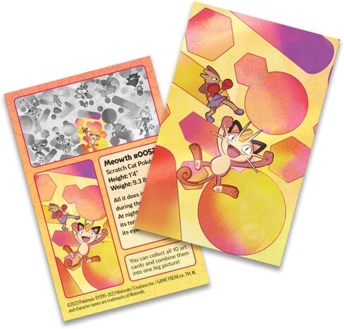 Pokémon TCG: Scarlet & Violet—151 Mini Tin – Meowth and Hitmonchan (عبوتان معززتان، 1 عملة و1 بطاقة فنية) in Kuwait