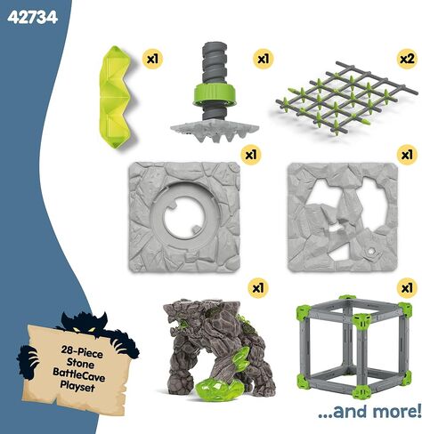 schleich Eldrador Creatures - 28 PC BattleCave Stone Smasher Playset for Boys and Girls - Kids Ages 7+ | 42734 in Saudi Arabia