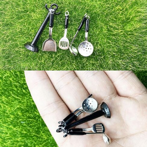Cayway Miniature Kitchen Accessories Miniature Cookware Accessories Mini Food Accessory Mini Pot Dish Knife Fork for Play Food Toys in Saudi Arabia