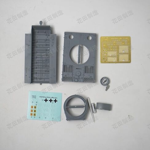 نماذج Vespid Tiger I للإنتاج المبكر بمقياس 1/72، دبابة عسكرية مع برميل معدني، ووصلات مسار، وشارات، وأجزاء من البولي إيثيلين in Kuwait