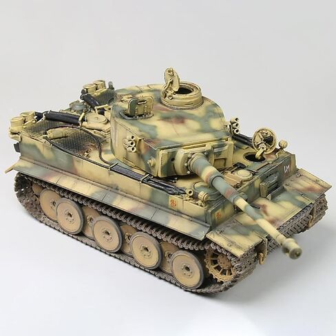 نماذج Vespid Tiger I للإنتاج المبكر بمقياس 1/72، دبابة عسكرية مع برميل معدني، ووصلات مسار، وشارات، وأجزاء من البولي إيثيلين in Kuwait
