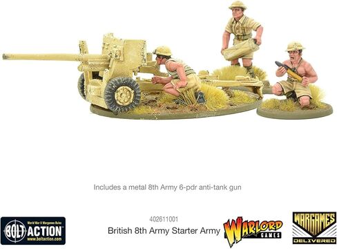 تم تسليم ألعاب الحرب - منمنمات عمل بولت من ألعاب لورد، مجموعة بداية الجيش البريطاني الثامن مع تنزيل STL مصغر إضافي - رجال الجيش البلاستيكي بمقياس 28 مم من الحرب العالمية الثانية لألعاب الحرب in Kuwait