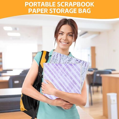 Sxaffayc 12 Pack Scrapbook Paper Storage 12x12 Paper Organizer with 60PCS Sticky Index Tabs for Holding Scrapbooking, Vinyl Sheets, Cardstock and Photos in Saudi Arabia