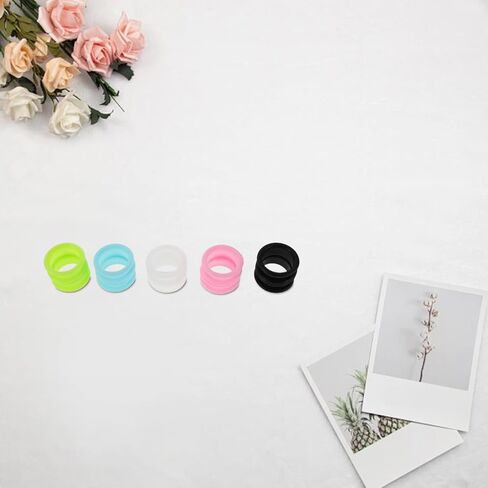 NOLITOY 10Pcs Silicone Scissors Finger Rings, Protectors Non-Slip Thumb Inserts Pet Grooming Shear Finger Ring for Dog Hair Cutting Home Use in Saudi Arabia