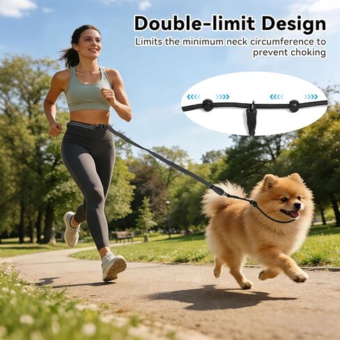 Hands Free Slip Lead Dog Leash, Crossbody & Waist Leash for Walking Running, No-Pull Dog Training Lead for Small & Medium Dogs, Multifunctional Adjustable Lead 4-8FT. (Black) in Saudi Arabia