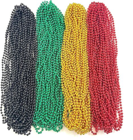 80 Pcs Black History Month Bead Necklaces Bulk African American Juneteenth Freedom Day Party Beads Necklaces Decorations Supplies in Saudi Arabia