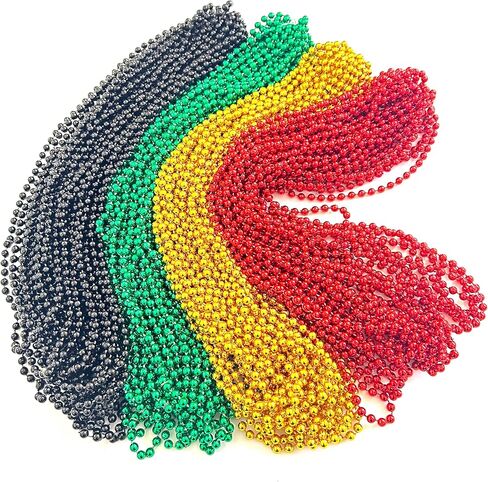 80 Pcs Black History Month Bead Necklaces Bulk African American Juneteenth Freedom Day Party Beads Necklaces Decorations Supplies in Saudi Arabia