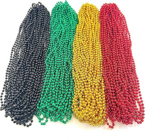 80 Pcs Black History Month Bead Necklaces Bulk African American Juneteenth Freedom Day Party Beads Necklaces Decorations Supplies in Saudi Arabia