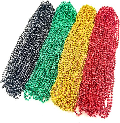 80 Pcs Black History Month Bead Necklaces Bulk African American Juneteenth Freedom Day Party Beads Necklaces Decorations Supplies in Saudi Arabia
