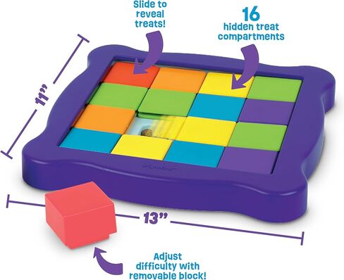 Brightkins Pup Pixel Treat Puzzle, Outdoor Puzzle Board, Enrichment Interactive Dog Toys, Dog Birthday, Slow Feeder Bowls, Puppy Teething and Chewing, Stimulating Automatic Feeder in Kuwait