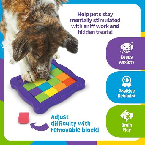 Brightkins Pup Pixel Treat Puzzle, Outdoor Puzzle Board, Enrichment Interactive Dog Toys, Dog Birthday, Slow Feeder Bowls, Puppy Teething and Chewing, Stimulating Automatic Feeder in Kuwait
