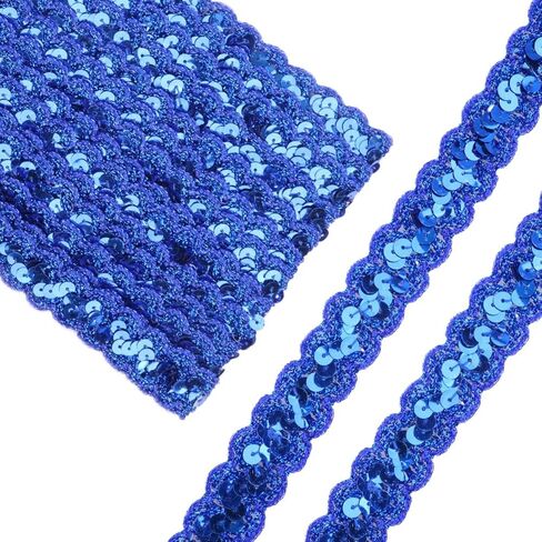 شريط ذهبي مجدول من الدانتيل مزين بالترتر اللامع لخياطة الزينة والحرف اليدوية in Kuwait