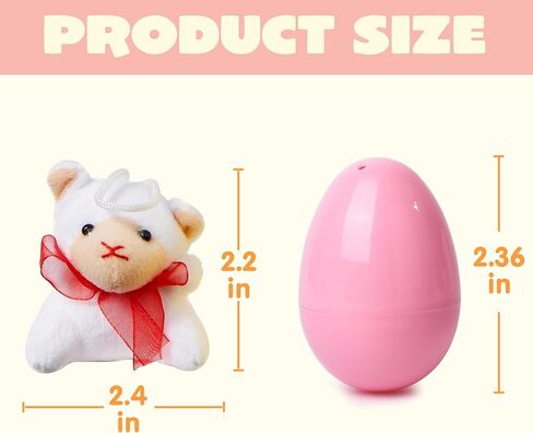 JOYIN 24 Pack Prefilled Easter Eggs of Mini Stuffed Animal Plush Toys Baster Stuffer Filler for Kids Easter Egg Hunt Game, Classroom Prize Supplies in Saudi Arabia