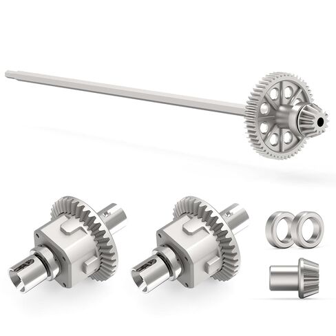 Hosim 9125 Upgraded RC Steel Differential Gears & Aluminum Main Drive Set for Hosim 1/10 Scale 9125 RC Trucks Spur Metal Gears Diff Replacement Part, for RC Car Parts No. 25-ZJ05 & 25-ZJ06 in Saudi Arabia