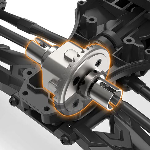 Hosim 9125 Upgraded RC Steel Differential Gears & Aluminum Main Drive Set for Hosim 1/10 Scale 9125 RC Trucks Spur Metal Gears Diff Replacement Part, for RC Car Parts No. 25-ZJ05 & 25-ZJ06 in Saudi Arabia
