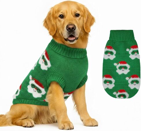 Dog Sweater Knitted for Small to Large Dogs Boy Girl, Classic Turtleneck Dog Christmas Sweaters, Warm & Soft Pet Clothes for Winter (Love Red, S) in Saudi Arabia