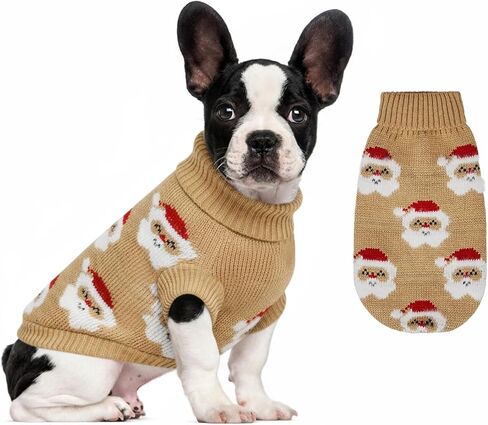 Dog Sweater Knitted for Small to Large Dogs Boy Girl, Classic Turtleneck Dog Christmas Sweaters, Warm & Soft Pet Clothes for Winter (Love Red, S) in Saudi Arabia